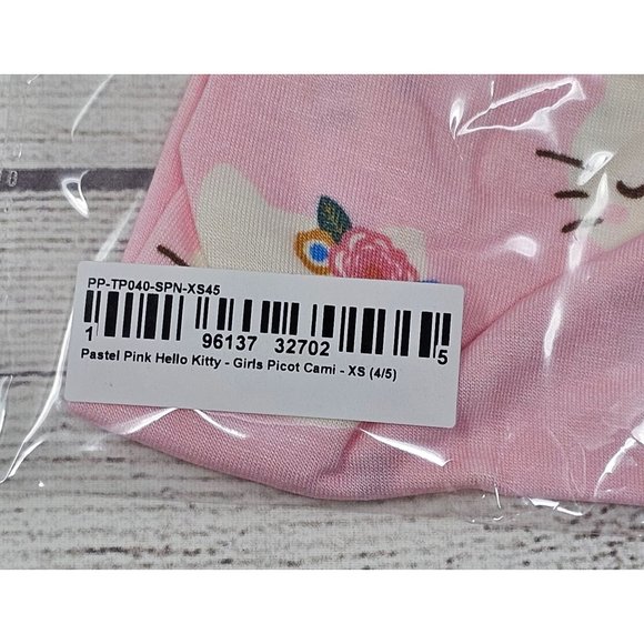 NWT Post Peanut Girls Pink Pastel Hello Kitty Cami Tee Size XS (4-5) - Picture 4 of 5